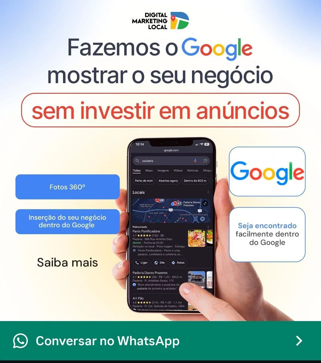 Arte sobre visibilidade orgânica no Google